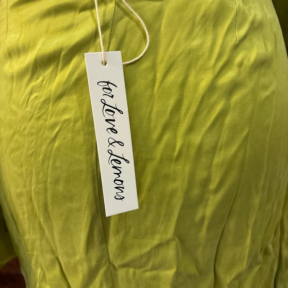 For Love And Lemons Green Gown with Sweetheart Neckline and Bishop Sleeves - Picture 5 of 5